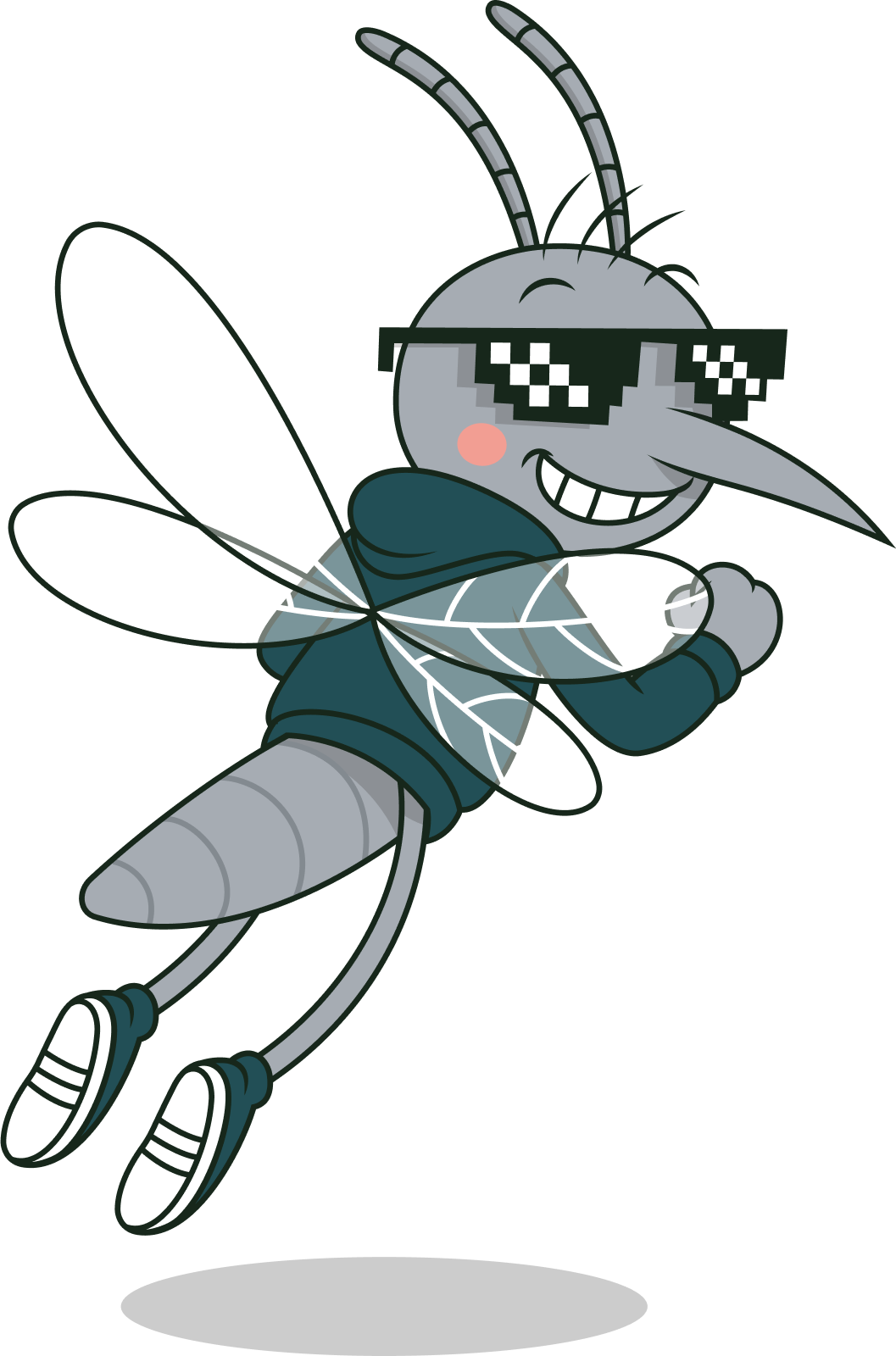 La Culex ($CULEX) Footer Character - Cool Mosquito Meme Coin Mascot